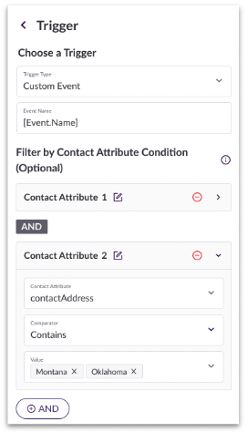 Contact Attribute Trigger Conditions